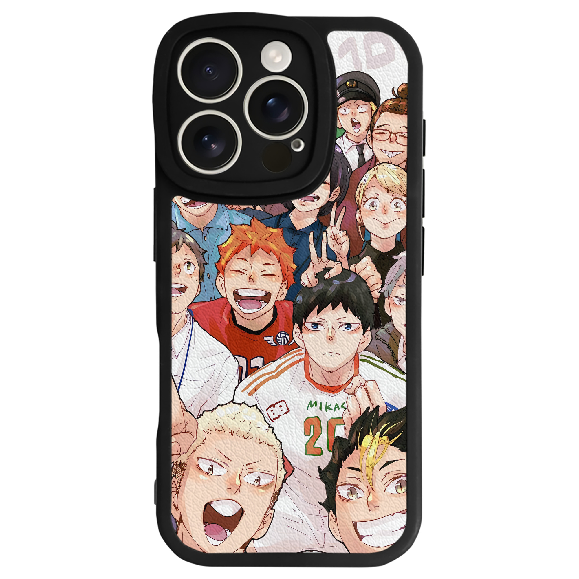 （画像用） ハイキュー!! Haikyu!! 【iPhone 16シリーズ対応】シリコンスマホケース（レザー調） 材質：シリコン